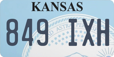 KS license plate 849IXH