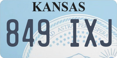 KS license plate 849IXJ
