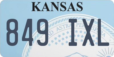 KS license plate 849IXL