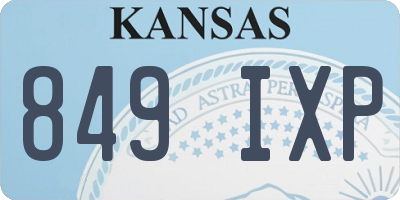 KS license plate 849IXP