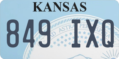 KS license plate 849IXQ