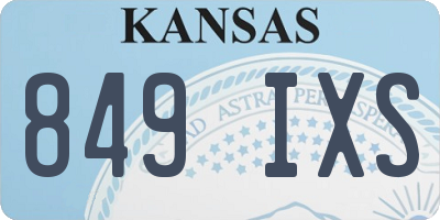 KS license plate 849IXS