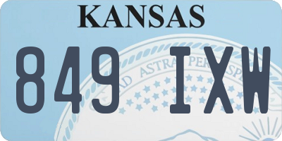 KS license plate 849IXW