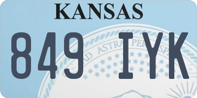 KS license plate 849IYK