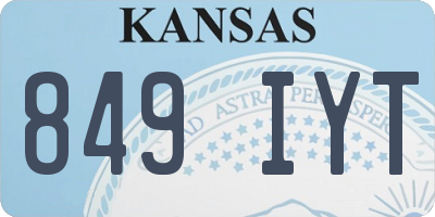 KS license plate 849IYT