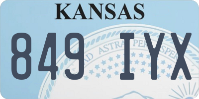 KS license plate 849IYX