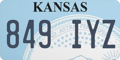 KS license plate 849IYZ