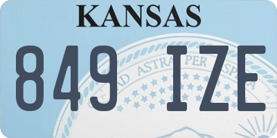 KS license plate 849IZE