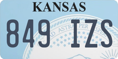KS license plate 849IZS