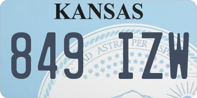 KS license plate 849IZW