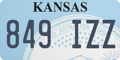 KS license plate 849IZZ