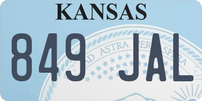 KS license plate 849JAL