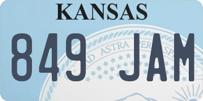 KS license plate 849JAM