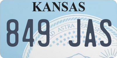 KS license plate 849JAS