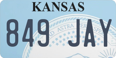 KS license plate 849JAY