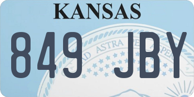 KS license plate 849JBY