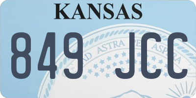 KS license plate 849JCC