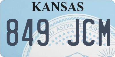 KS license plate 849JCM