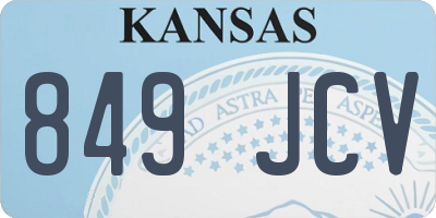 KS license plate 849JCV