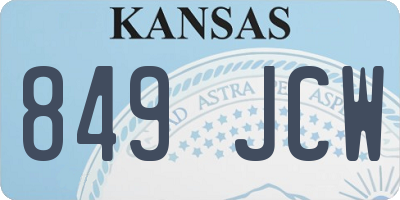KS license plate 849JCW