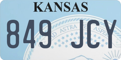KS license plate 849JCY
