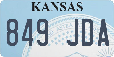 KS license plate 849JDA