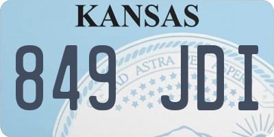 KS license plate 849JDI