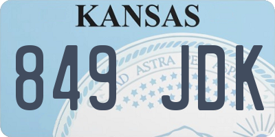 KS license plate 849JDK