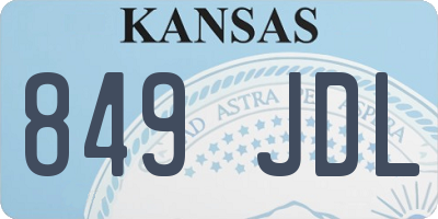 KS license plate 849JDL