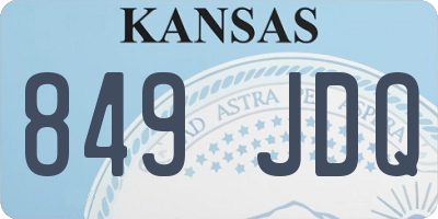 KS license plate 849JDQ