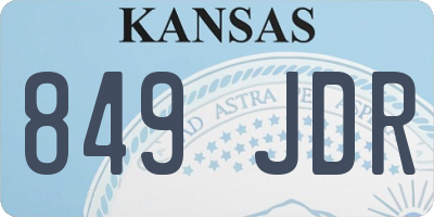 KS license plate 849JDR