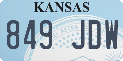 KS license plate 849JDW