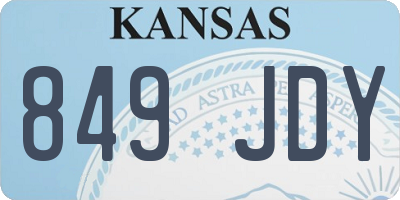 KS license plate 849JDY