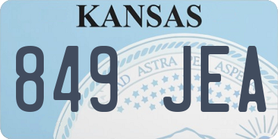 KS license plate 849JEA