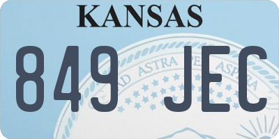 KS license plate 849JEC
