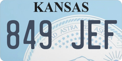 KS license plate 849JEF
