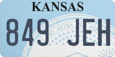 KS license plate 849JEH