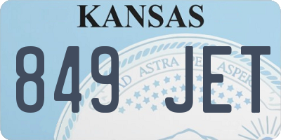 KS license plate 849JET