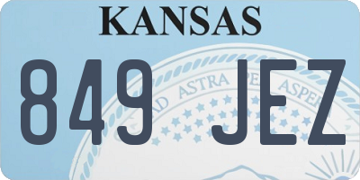 KS license plate 849JEZ