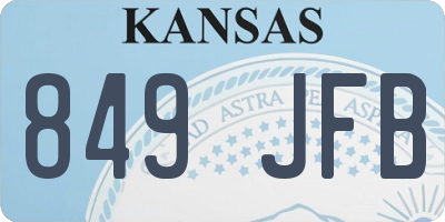KS license plate 849JFB