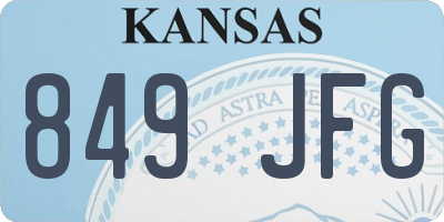 KS license plate 849JFG