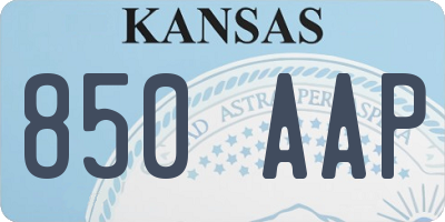 KS license plate 850AAP