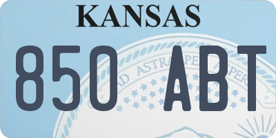 KS license plate 850ABT
