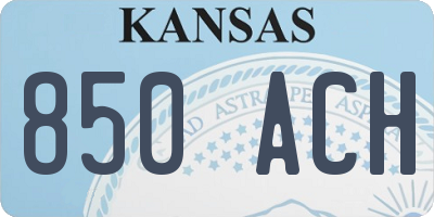 KS license plate 850ACH