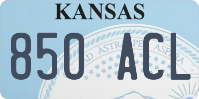 KS license plate 850ACL