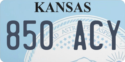 KS license plate 850ACY