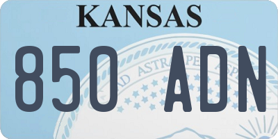 KS license plate 850ADN