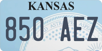 KS license plate 850AEZ