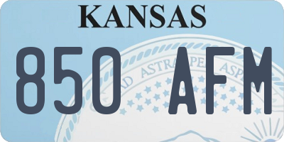 KS license plate 850AFM