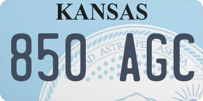 KS license plate 850AGC
